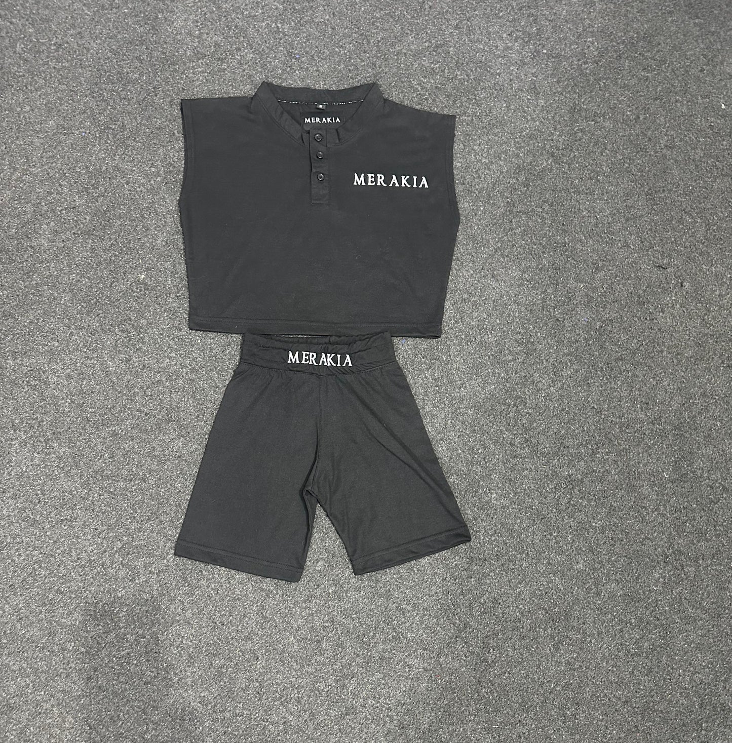 Merakia Sleeveless Women Biker Sets