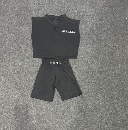 Merakia Sleeveless Women Biker Sets